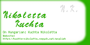 nikoletta kuchta business card